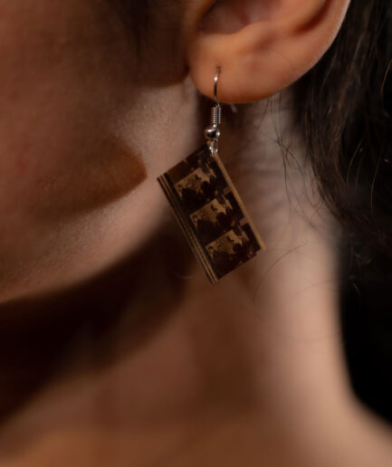 Seaside Breakfast - 16mm film earrings